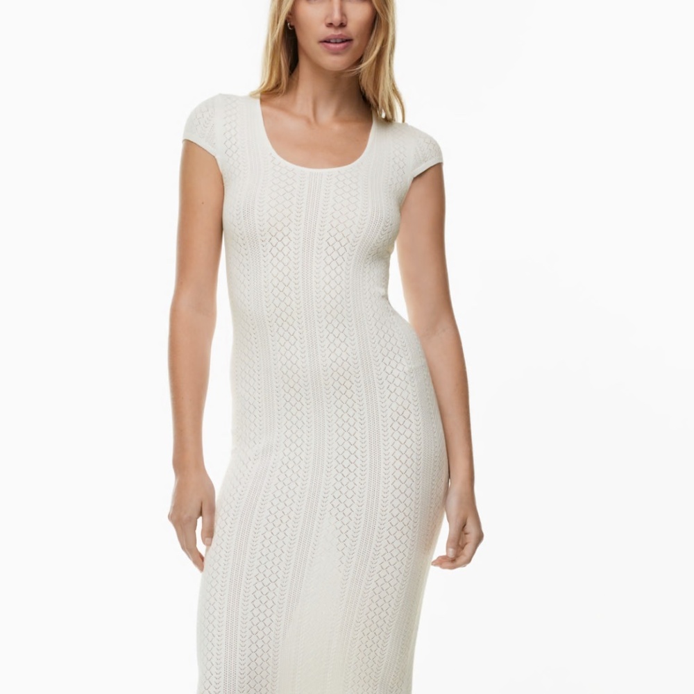 Aritzia Little Moon knit dress size small cream